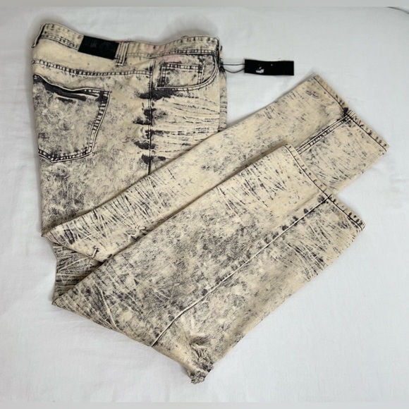 Blue Stitch  Men’s Jeans Khaki & Black  Size 42 X 33 New - Picture 8 of 9